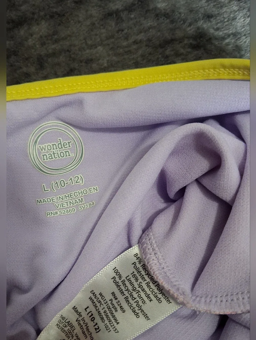 Wonder Nation 1piece Multicolor Wavy Striped Swimsuit Girls Size 10/12